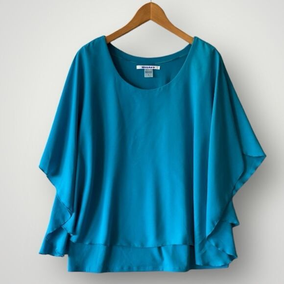 🎉5 for $45🎉 Nygard Top Blouse Shirt Size L Blue - Picture 1 of 7